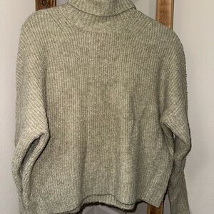Cozy Women's Sweater in light sage green